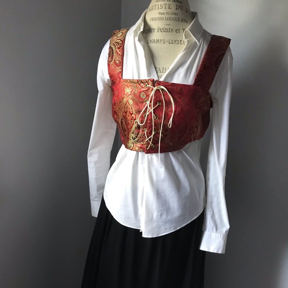 Renaissance Corset crop top NWOT